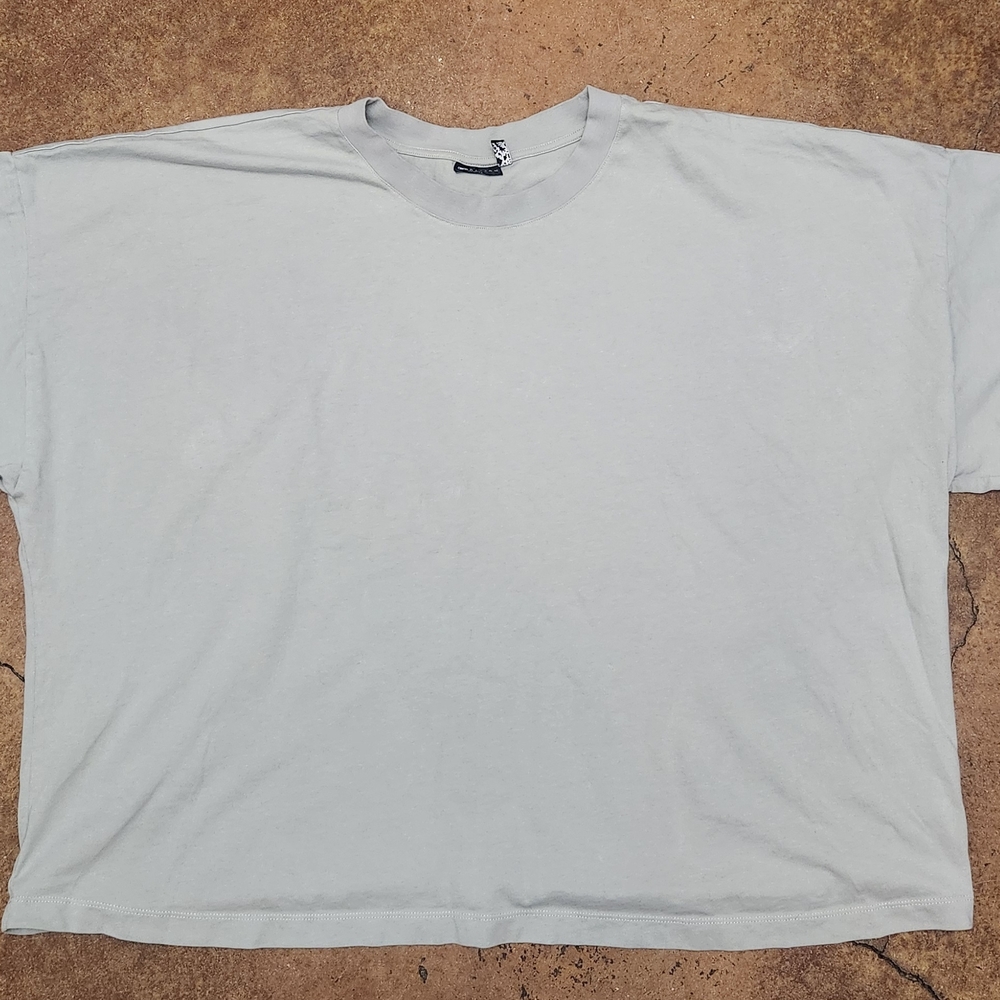 Women's Mint Green OSOS Design T-Shirt Curve Size 18 Cropped Oversized Crewneck